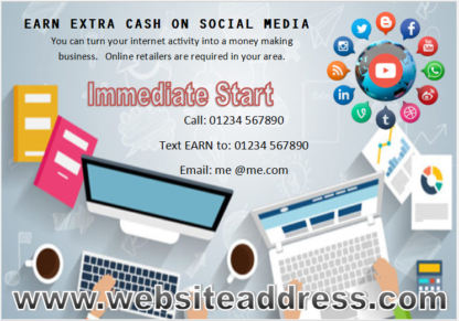 Earn Extra on Social Media - Sponsoring Card