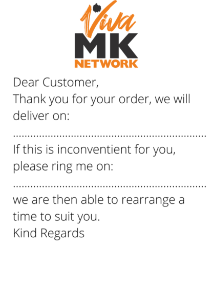 Thank You For Order Slip