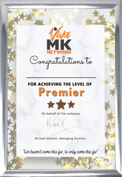 Framed, Personalised and Posted Certificate