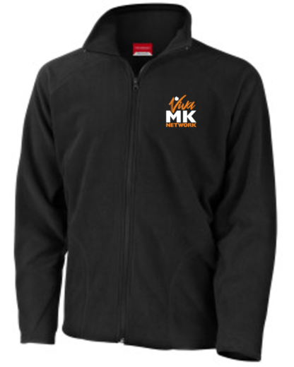 Fleece Jacket with Viva MK Logo Black