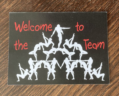 Welcome to our team Postcards - Acrobats