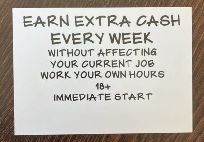 Earn Extra Cash Every Week VivaMK Shop Cards x 50  White design