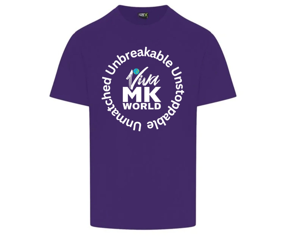 Purple VivaMK Branded Tshirt - Unbreakable Unstoppable Unmatched
