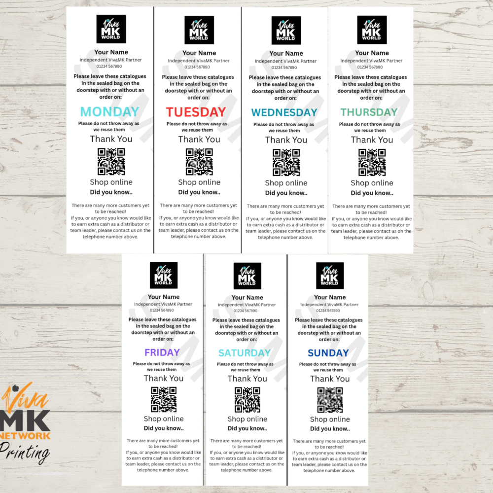 Colour Day Slips - Qty 100