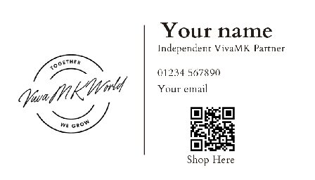 White Business Card with QR Code