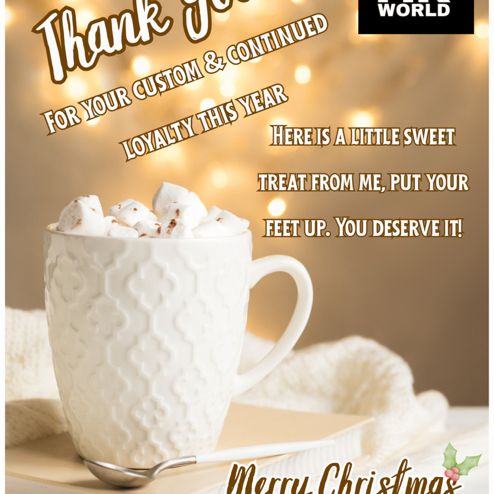 Festive A6 Thank You Cards for a Sweet Treat to be added