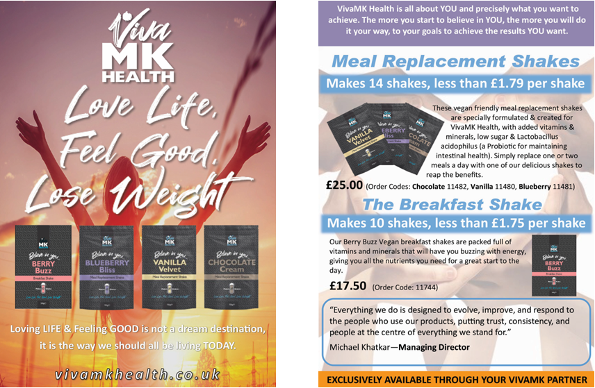 A5 Double Sided Viva Health Products Flyer